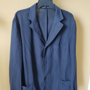 Ermenegildo Zegna Soft Blue 3 Patch Pockets Jacket Coat